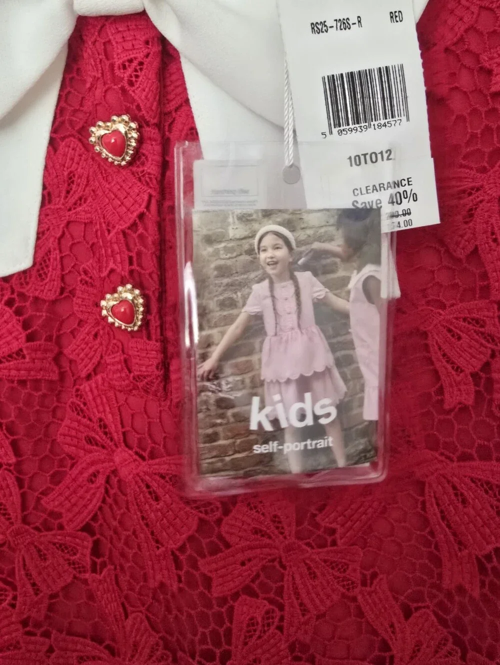 SELF PORTRAIT KIDS Bow lace dress Collar